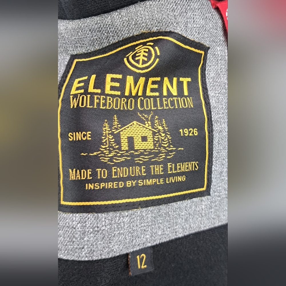 Element Boys Kids Jacket Full Zip Wolfeboro Insulated Hoodie Hood Size 12Y - Picture 6 of 15